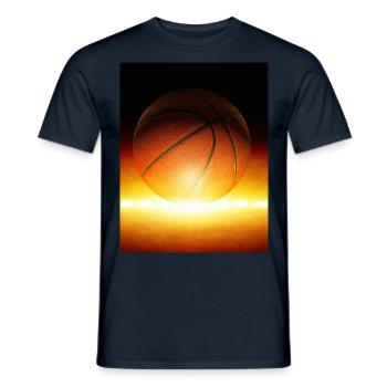 Basketball planet under the sun 🏀☀️ - Men's T-Shirt - navy - Front - AI Model Male 178 light (178cm)
