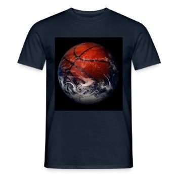 Le monde du basketball en une seule image 🏀🌍 - T-shirt homme - marine - Devant - AI Model Male 178 light (178cm)