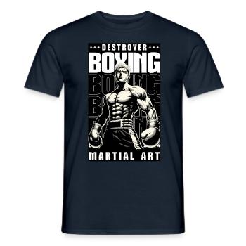 Anime, Boxer - Männer T-Shirt - Navy - Vorne - AI Model Male 178 light (178cm)