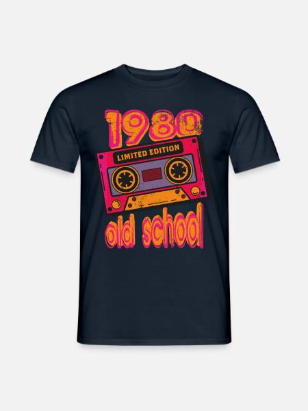 1980 Old school retro vintage - Men's T-Shirt - navy