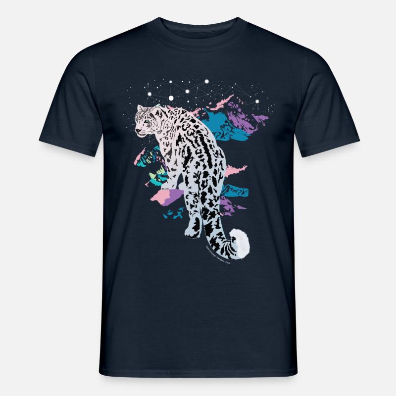 Snow Leopard - Männer T-Shirt - Navy