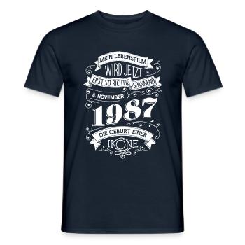 8.11.1987 Die Geburt einer Ikone - Männer T-Shirt - Navy - Vorne - AI Model Male 178 light (178cm)