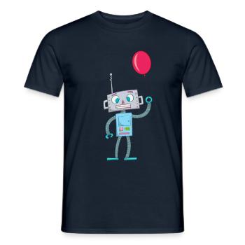 Nette Roboter scherzt T-Stücke - Männer T-Shirt - Navy - Vorne - AI Model Male 178 light (178cm)