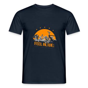 SENTIR VIVANT ne pas boire et conduire - T-shirt homme - marine - Devant - AI Model Male 178 light (178cm)