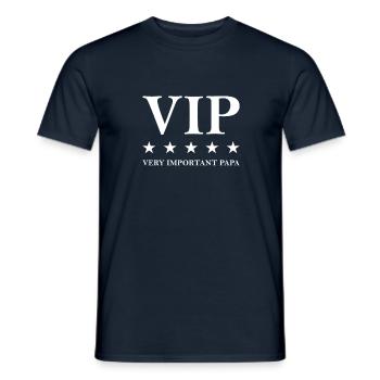 VERY IMPORTANT PAPA VIP Father VIP Dad Gift - Men's T-Shirt - navy - Front - AI Model Male 178 light (178cm)
