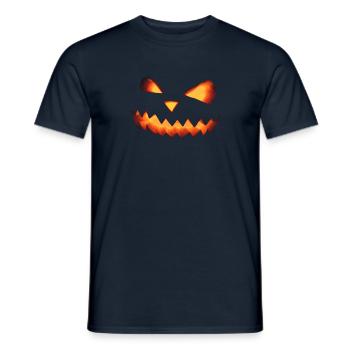 Halloween, Kürbis, Pumpkin, Maske - Männer T-Shirt - Navy - Vorne - AI Model Male 178 light (178cm)