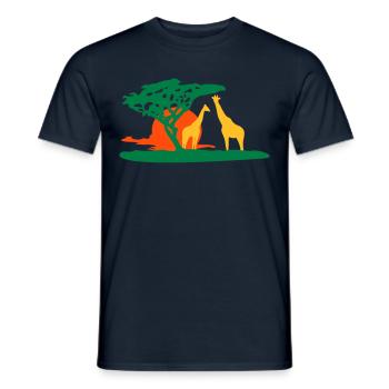 Girafes - T-shirt homme - marine - Devant - AI Model Male 178 light (178cm)