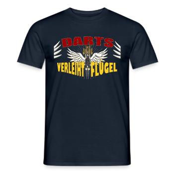 Darts verleiht Flügel, Dart Wings mit Spruch - Männer T-Shirt - Navy - Vorne - AI Model Male 178 light (178cm)