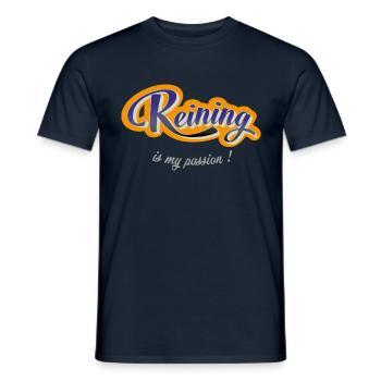 Reining is my passion - T-shirt homme - marine - Devant - AI Model Male 178 light (178cm)