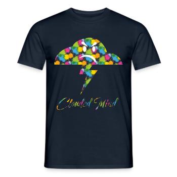 CM1-ECLABOUSSURE - T-shirt homme - marine - Devant - AI Model Male 178 light (178cm)