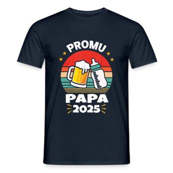 Beförderung zum Future Dad 2025 - Männer T-Shirt - Navy - Vorne - AI Model Male 178 light (178cm)