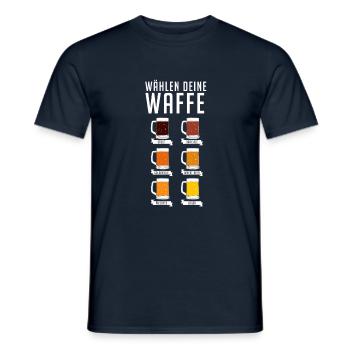Wähle deine Waffe - Männer T-Shirt - Navy - Vorne - AI Model Male 178 light (178cm)