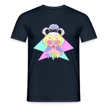 BAD TRIP kawaii monster girl - Men's T-Shirt - navy - Front - AI Model Male 178 light (178cm)