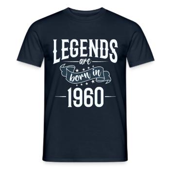 Legenden wurden im Jahre 1960 geboren Geschenk - Männer T-Shirt - Navy - Vorne - AI Model Male 178 light (178cm)