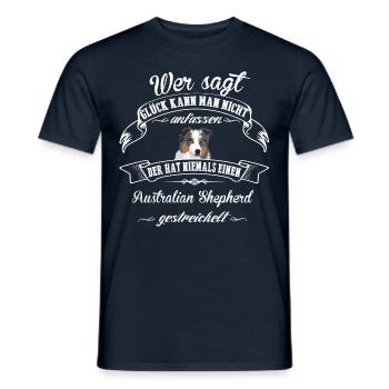 Australian Shepherd Happiness - Men's T-Shirt - navy - Front - AI Model Male 178 light (178cm)