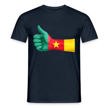 KAMERUN DAUMEN T-SHIRT - Männer T-Shirt - Navy - Vorne - AI Model Male 178 light (178cm)