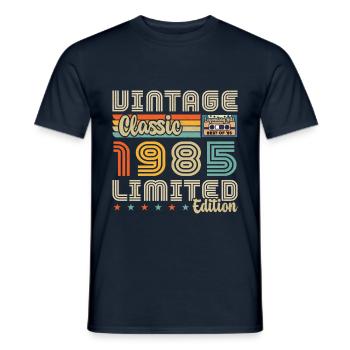 1985 Jahrgang Jahrgang 1985 Geburtstagsgeschenk - Männer T-Shirt - Navy - Vorne - AI Model Male 178 light (178cm)