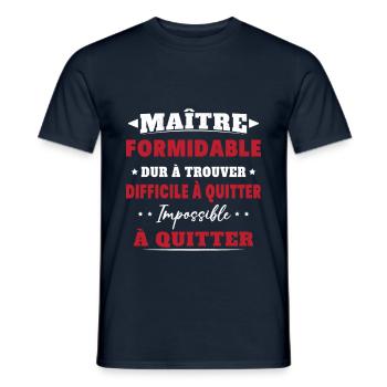 Maître formidable idée cadeau maître d'école - T-shirt homme - marine - Devant - AI Model Male 178 light (178cm)