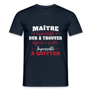 Maître formidable idée cadeau maître d'école - T-shirt homme - marine - Devant - AI Model Male 178 light (178cm)