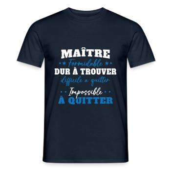 Maître formidable idée cadeau maître d'école - T-shirt homme - marine - Devant - AI Model Male 178 light (178cm)