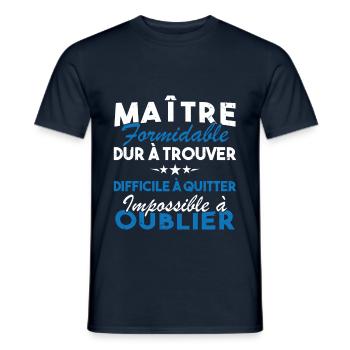 Maître formidable, Cadeau Maître école - T-shirt homme - marine - Devant - AI Model Male 178 light (178cm)
