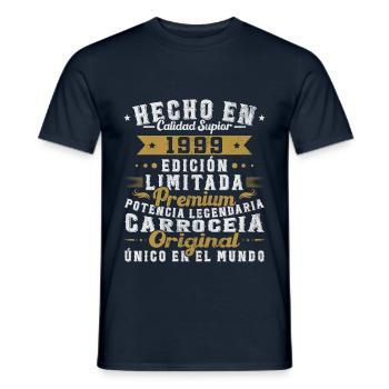 Fabriqué en 1999 Cadeau d’anniversaire vintage - T-shirt homme - marine - Devant - AI Model Male 178 light (178cm)