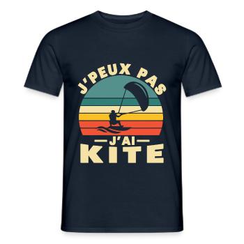 I Can't I Kite Gift Humor - Men's T-Shirt - navy - Front - AI Model Male 178 light (178cm)