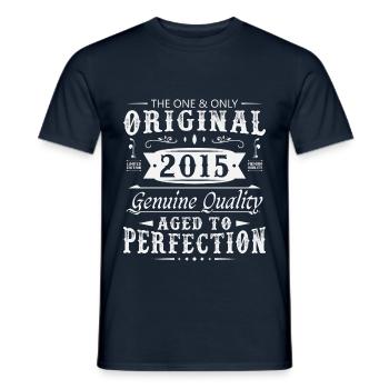 Original 2015 Vintage Cadeau d’anniversaire - T-shirt homme - marine - Devant - AI Model Male 178 light (178cm)
