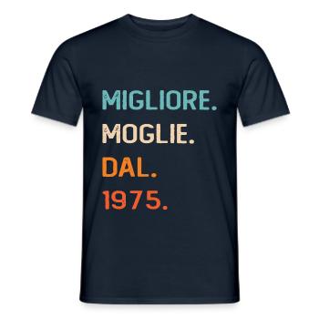 Wife since 1975 - Men's T-Shirt - navy - Front - AI Model Male 178 light (178cm)