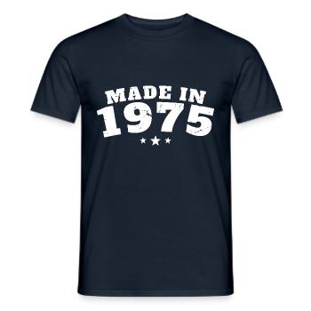 Baujahr 1975 - Männer T-Shirt - Navy - Vorne - AI Model Male 178 light (178cm)