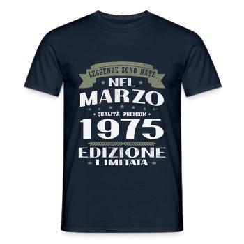 März 1975 Vintage Geburtstagsgeschenk - Männer T-Shirt - Navy - Vorne - AI Model Male 178 light (178cm)