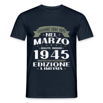 März 1945 Vintage Gift de cumpleaños - Männer T-Shirt - Navy - Vorne - AI Model Male 178 light (178cm)
