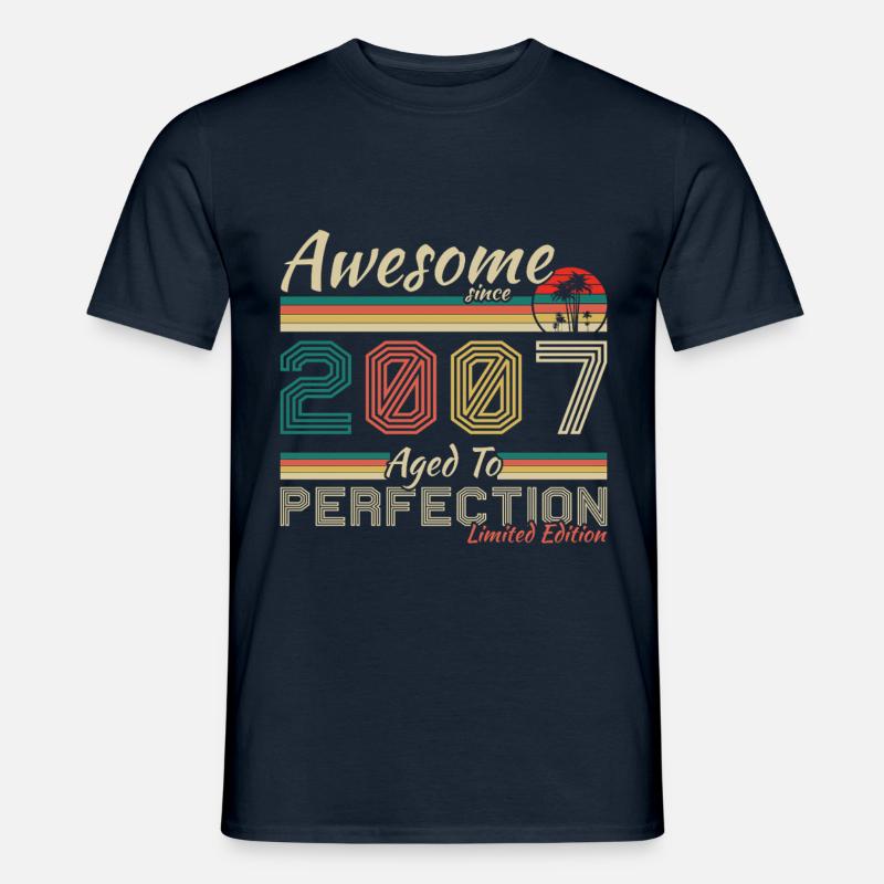 2007 Vintage Rétro Cadeau d’anniversaire - T-shirt homme - marine