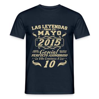 May 2015 Vintage Birthday Gift - Men's T-Shirt - navy - Front - AI Model Male 178 light (178cm)