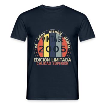 20 Jahre Geburtstagsgeschenk aus dem Jahr 2005 - Männer T-Shirt - Navy - Vorne - AI Model Male 178 light (178cm)