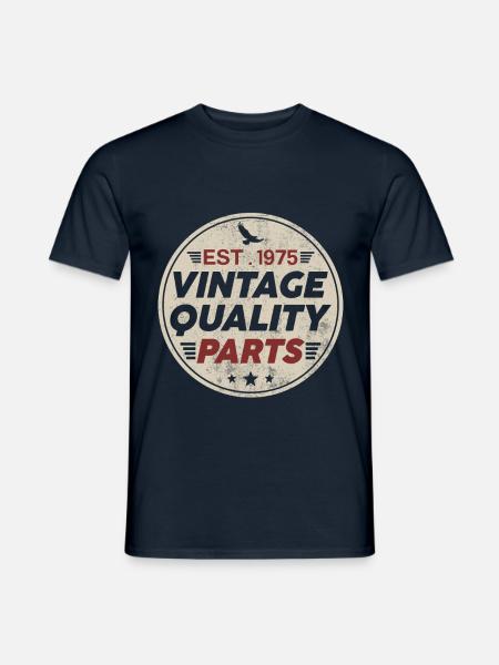 Jahrgang 1975 50th Anniversary Retro Geschenk - Männer T-Shirt - Navy