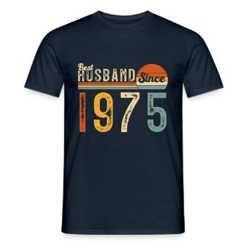 Bester Ehemann seit 1975 - Männer T-Shirt - Navy - Vorne - AI Model Male 178 light (178cm)