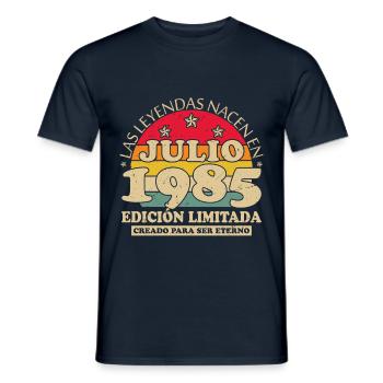 Juli 1985 Vintage Geburtstagsgeschenk - Männer T-Shirt - Navy - Vorne - AI Model Male 178 light (178cm)
