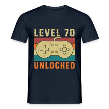 Niveau 70 Complet Vintage Cadeau anniversaire - T-shirt homme - marine - Devant - AI Model Male 178 light (178cm)
