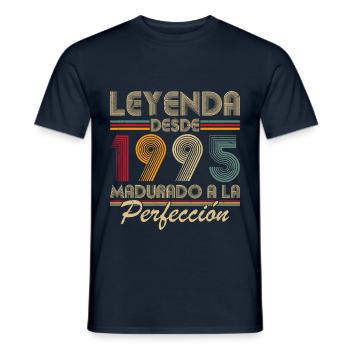 Légende depuis 1995 Cadeau d’anniversaire vintage - T-shirt homme - marine - Devant - AI Model Male 178 light (178cm)