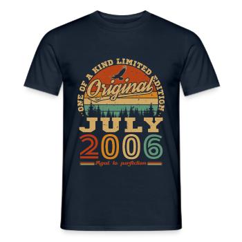 Juli 2006 Vintage Retro Geburtstagsgeschenk - Männer T-Shirt - Navy - Vorne - AI Model Male 178 light (178cm)