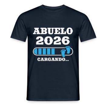 Grand-père 2026 Chargement Cadeau pour le futur grand-père - T-shirt homme - marine - Devant - AI Model Male 178 light (178cm)