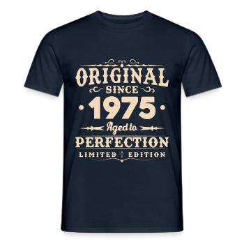 1975 Vintage Retro Geburtstagsgeschenk - Männer T-Shirt - Navy - Vorne - AI Model Male 178 light (178cm)