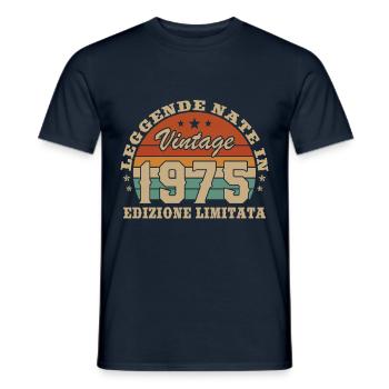 1975 Vintage Retro Geburtstagsgeschenk - Männer T-Shirt - Navy - Vorne - AI Model Male 178 light (178cm)