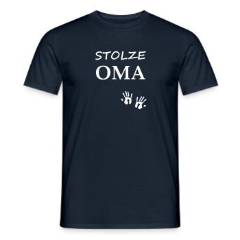 Stolze Oma - Männer T-Shirt - Navy - Vorne - AI Model Male 178 light (178cm)