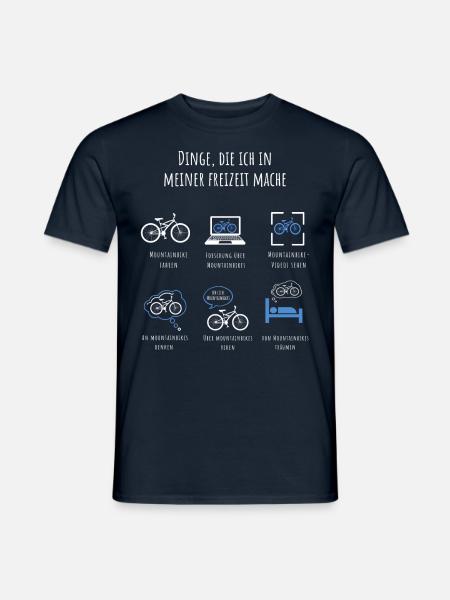 Mountainbike Radler Radfahrer Design witzig - Männer T-Shirt - Navy