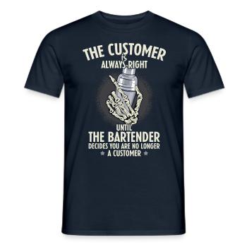 Drôle de barman disant - T-shirt homme - marine - Devant - AI Model Male 178 light (178cm)