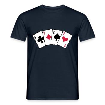 cards - T-shirt homme - marine - Devant - AI Model Male 178 light (178cm)