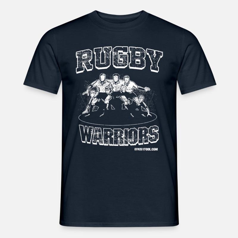RugbyFool.com. Rugby Warriors. - T-shirt homme - marine