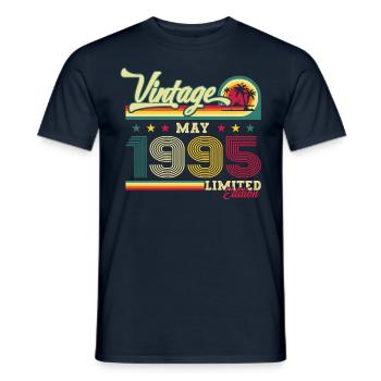 Légende Juin 1995 Millésime 1995 Anniversaire 1995 - T-shirt homme - marine - Devant - AI Model Male 178 light (178cm)